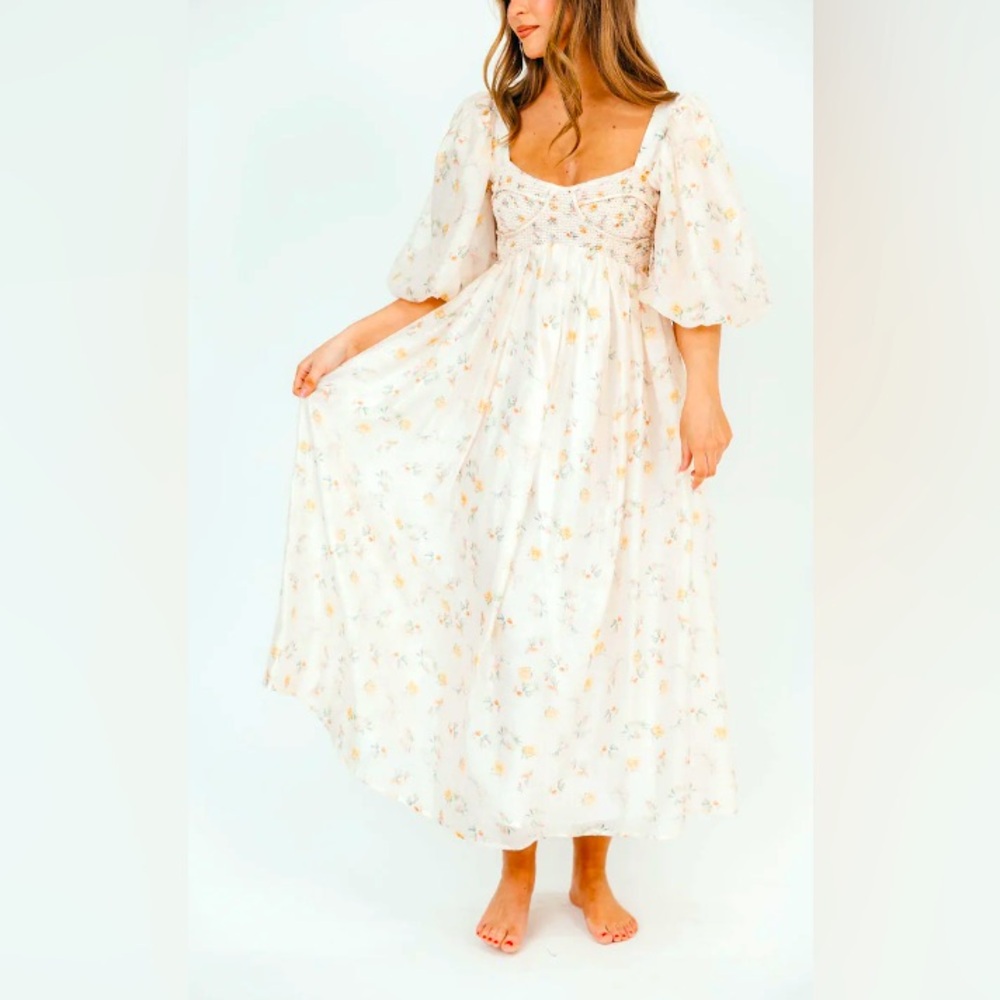 NWT Harlow Maxi Dress(L) in Tiny Floral - Worth Collective - Bump Friendly